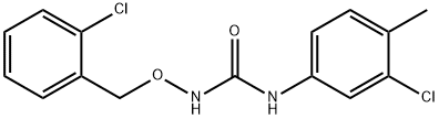 1-(2-CHLOROBENZYLOXY)-3-(3-CHLORO-4-METHYLPHENYL)UREA Struktur