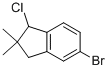 5-BROMO-1-CHLORO-2,3-DIHYDRO-2,2-DIMETHYL-1H-INDENE Struktur