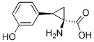 Cyclopropanecarboxylic acid, 1-amino-2-(3-hydroxyphenyl)-, (1R-trans)- (9CI) Struktur