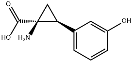 Cyclopropanecarboxylic acid, 1-amino-2-(3-hydroxyphenyl)-, (1S-trans)- (9CI) Struktur