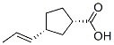 Cyclopentanecarboxylic acid, 3-(1-propenyl)-, [1alpha,3alpha(E)]- (9CI) Struktur