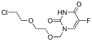 1-((2-(2-chloroethoxy)ethoxy)methyl)-5-fluorouracil Struktur