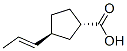 Cyclopentanecarboxylic acid, 3-(1-propenyl)-, [1alpha,3beta(E)]- (9CI) Struktur