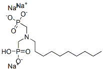 trisodium hydrogen [(decylimino)bis(methylene)]bisphosphonate  Struktur