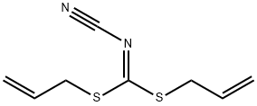 [bis(prop-2-enylsulfanyl)methylideneamino]formonitrile Struktur