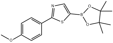 2-(4-methoxyphenyl)-5-(4,4,5,5-tetramethyl-1,3,2-dioxaborolan-2-yl)-1,3-thiazole Struktur