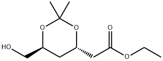 ETHYL (3R,5S)-6-HYDROXY-3,5-O-ISO-PROPYLIDENE-3,5-DIHYDROXYHEXANOATE Structure