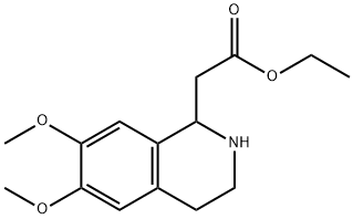 1-Isoquinolineacetic acid, 1,2,3,4-tetrahydro-6,7-dimethoxy-, ethyl ester Struktur