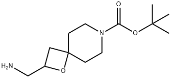 tert-Butyl 2-(aminomethyl)-1-oxa-7-azaspiro[3.5]nonane-7-carboxylate Struktur