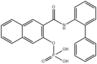 3-hydroxy-N-(2'-biphenyl)-2-naphthalenecarboxamide phosphate Struktur