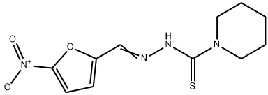 1-Piperidinecarbothioic acid 2-(5-nitrofurfurylidene) hydrazide Struktur