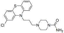 4-[3-(2-Chloro-10H-phenothiazin-10-yl)propyl]piperazine-1-carboxamide Struktur