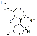 (5alpha,6alpha)-7,8-didehydro-4,5-epoxy-3,6-dihydroxy-17,17-dimethylmorphinanium iodide Struktur