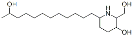 6-(11-hydroxydodecyl)-2-(hydroxymethyl)piperidin-3-ol Struktur