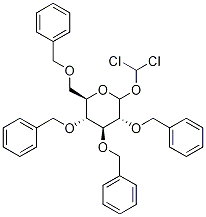 2,3,4,6-Tetra-O-benzyl-1-C-dichloromethyl-D-glucopyranose Struktur