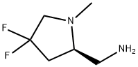 (R)-2-Aminomethyl-1-methyl-4,4-difluoropyrrolidine Struktur