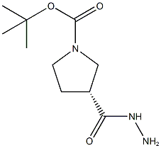 (R)-tert-Butyl 3-(hydrazinecarbonyl)pyrrolidine-1-carboxylate Struktur