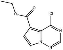 ethyl4-chloropyrrolo[2,1-f][1,2,4]triazine-5-carboxylate Struktur