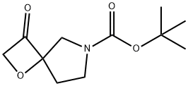 tert-butyl 3-oxo-1-oxa-6-azaspiro[3.4]octane-6-carboxylate Struktur