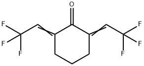 2,6-BIS-[2,2,2-TRIFLUORO-ETH-(E)-YLIDENE]-CYCLOHEXANONE Struktur