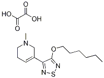 3-[4-(Hexyloxy)-1,2,5-thiadiazol-3-yl]-1,2,5,6-tetrahydro-1-methylpyridineoxalate Struktur