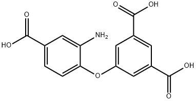 1,3-Benzenedicarboxylic acid, 5-(2-amino-4-carboxyphenoxy)- Struktur