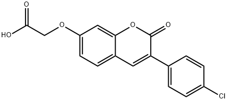 {[3-(4-Chlorophenyl)-2-oxo-2H-chromen-7-yl]-oxy}acetic acid Struktur