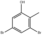 3,5-Dibromo-2-methylphenol Struktur