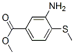 Benzoic acid, 3-amino-4-(methylthio)-, methyl ester (9CI) Struktur