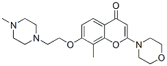 8-methyl-7-(2-(4-methyl-1-piperazinyl)ethoxy)-2-(4-morpholinyl)-4H-1-benzopyran-4-one Struktur