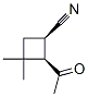 Cyclobutanecarbonitrile, 2-acetyl-3,3-dimethyl-, cis- (9CI) Struktur