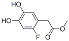 Benzeneacetic acid, 2-fluoro-4,5-dihydroxy-, methyl ester (9CI) Struktur