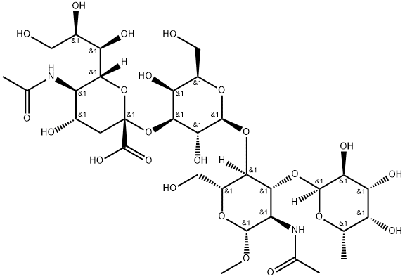 SialylLewisXmethylglycoside Struktur