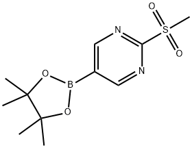 2-(methylsulfonyl)-5-(4,4,5,5-tetramethyl-1,3,2-dioxaborolan-2-yl)pyrimidine Struktur