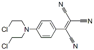 2-[4-[bis(2-chloroethyl)amino]phenyl]ethene-1,1,2-tricarbonitrile Struktur