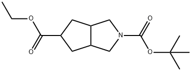 Ethyl 1-Boc-hexahydrocyclopenta-[c]pyrrole-5-carboxylate Struktur