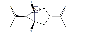 Methyl exo-3-Boc-3-azabicyclo-[3.1.0]hexane-6-carboxylate Struktur