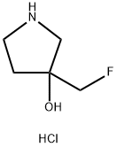 3-(fluoromethyl)pyrrolidin-3-ol hydrochloride Struktur