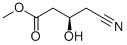 BUTANOIC ACID, 4-CYANO-3-HYDROXY-, METHYL ESTER, (3R)- Struktur