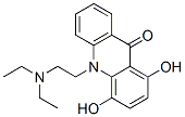 10-(2-(Diethylamino)ethyl)-1,4-dihydroxy-9(10H)-acridinone Struktur