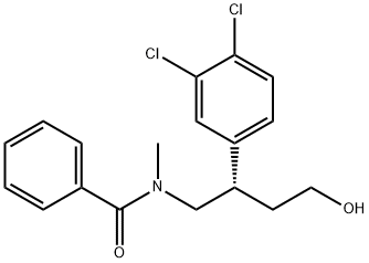 N-METHYL-N-(2-(3,4-DICHLOROPHENYL)-4-HYDROXY BUTYL)-BENSAMIDE Struktur