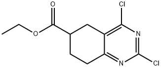 6-Quinazolinecarboxylic acid, 2,4-dichloro-5,6,7,8-tetrahydro-, ethyl ester Struktur