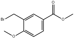 Benzoic acid, 3-(broMoMethyl)-4-Methoxy-, Methyl ester Struktur