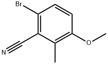 6-Bromo-3-methoxy-2-methylbenzonitrile Struktur