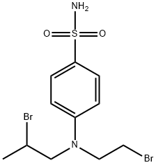 4-[(2-Bromoethyl)(2-bromopropyl)amino]benzene-1-sulfonamide Struktur