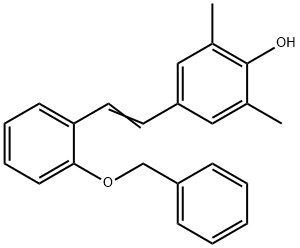 2,6-dimethyl-4-[(E)-2-(2-phenylmethoxyphenyl)ethenyl]phenol Struktur