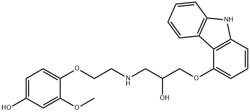 4-ヒドロキシフェニルカルベジロール 化學(xué)構(gòu)造式