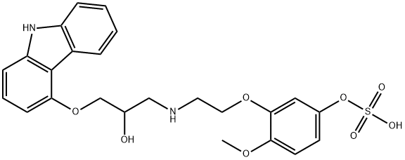 5'-Hydroxyphenyl Carvedilol Sulfate Ammonium Salt Struktur