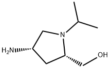 2-Pyrrolidinemethanol,4-amino-1-(1-methylethyl)-,(2S-cis)-(9CI) Struktur