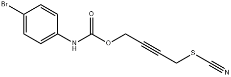 N-(p-Bromophenyl)carbamic acid 4-thiocyanato-2-butynyl ester Struktur